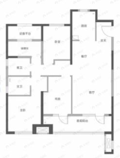 融创阅澜庭4室2厅2卫户型图