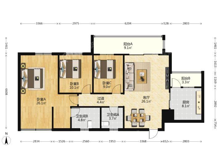 整租·紫薇东进(三期)