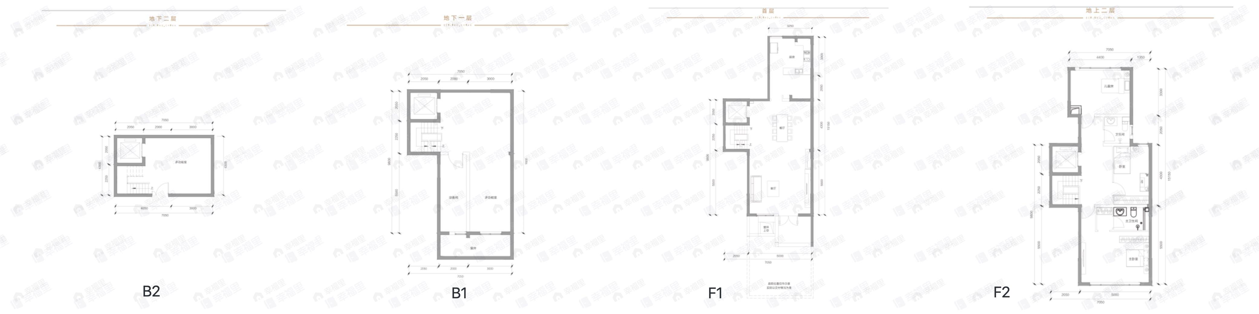 鲁能格拉斯小镇3室4厅3卫户型图