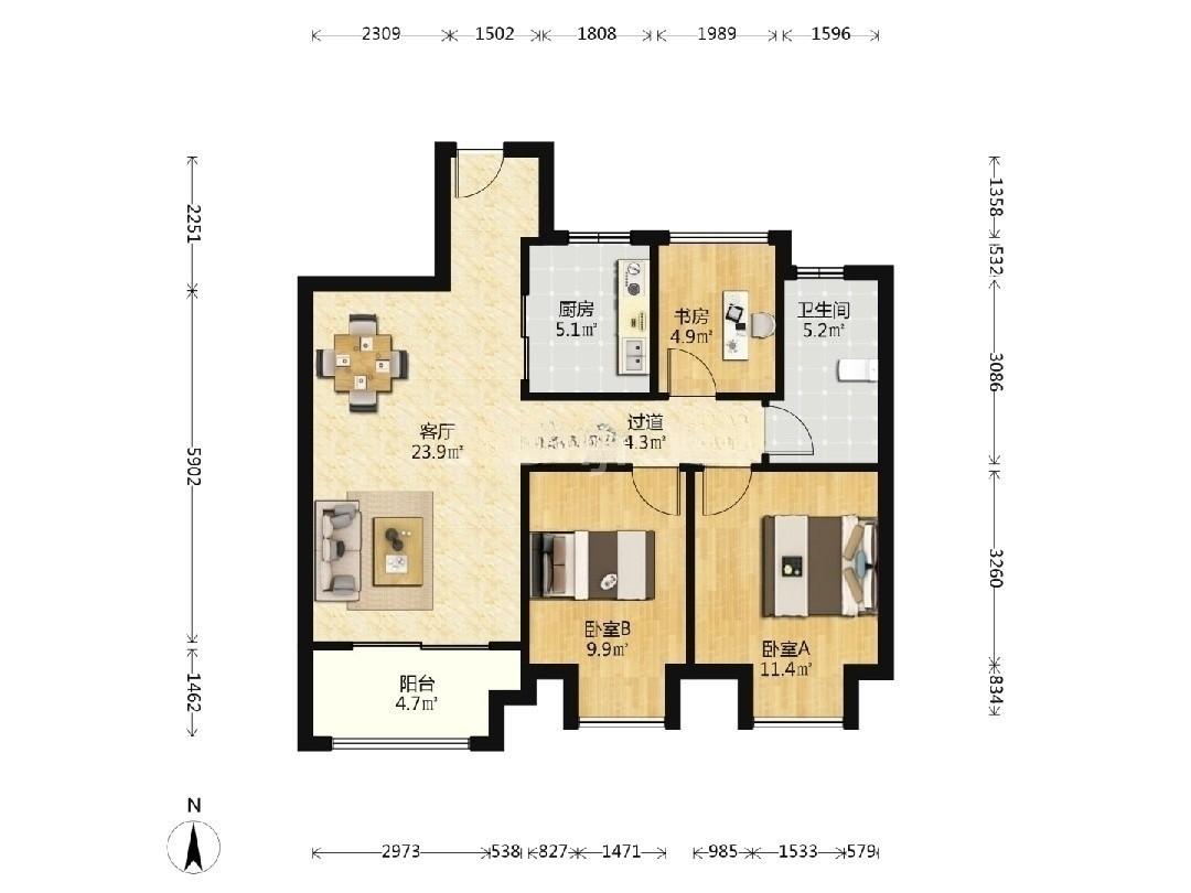 整租·万科金域蓝湾