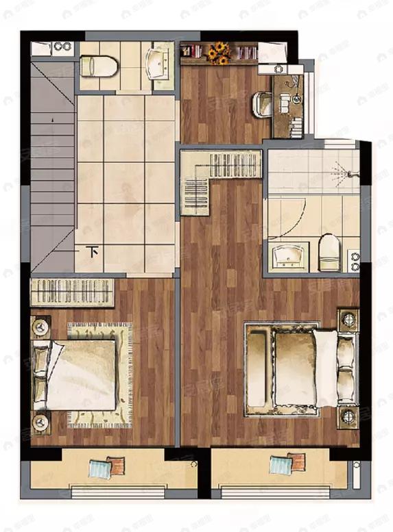 建发泱誉4室2厅3卫户型图