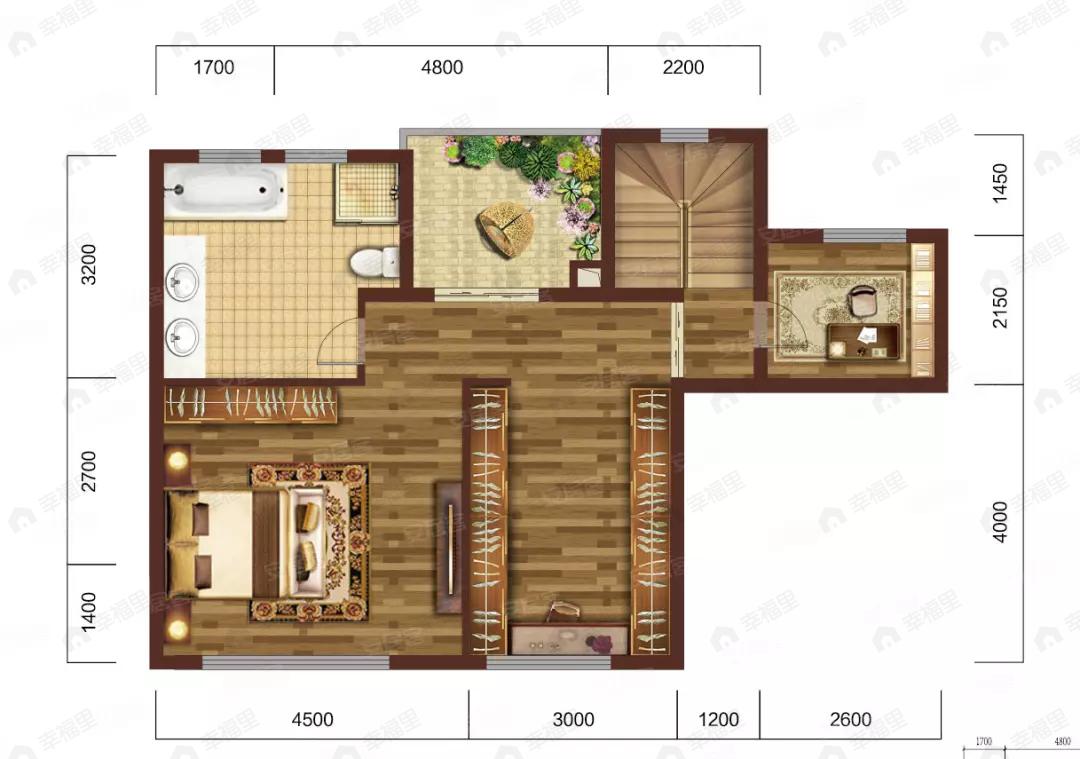 建面188平户型图