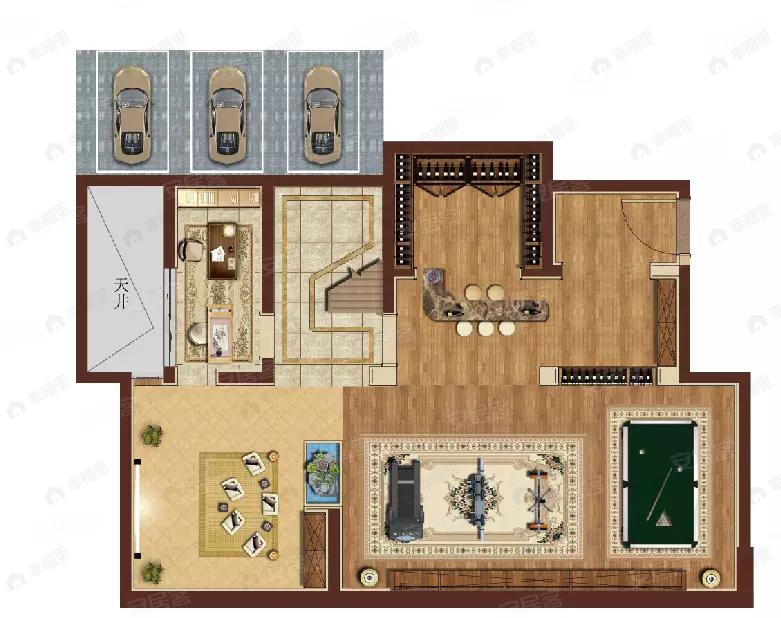 建面181平户型图