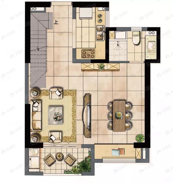 建发泱誉4室2厅3卫户型图