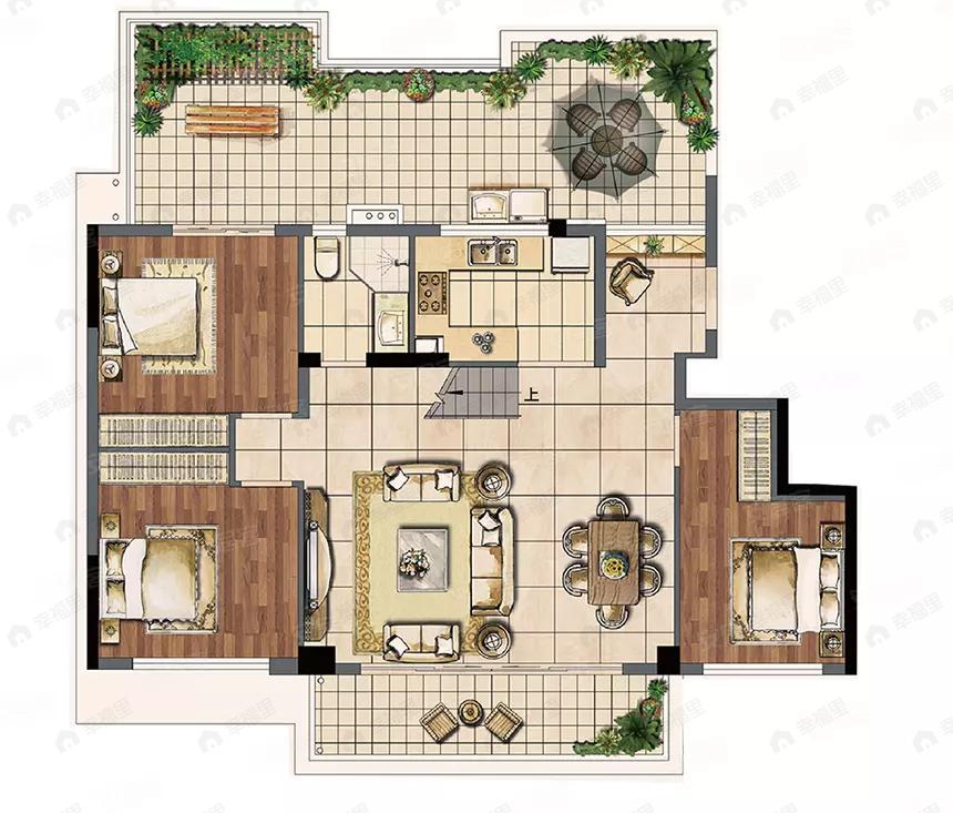 建发泱誉4室2厅2卫户型图