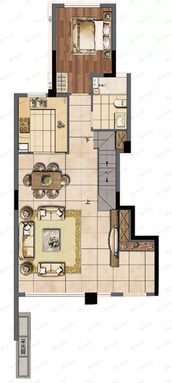 4室2厅3卫建面291平南户型图