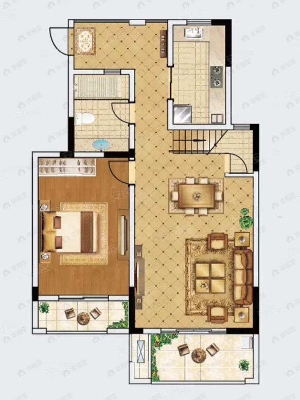 建面155平户型图