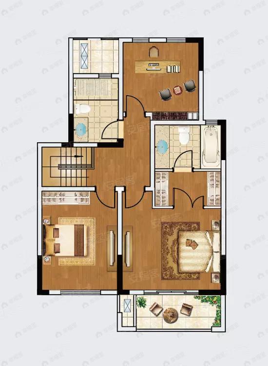 建面238平户型图