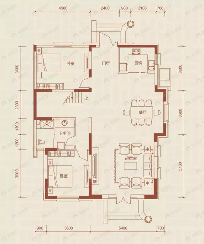 建面292平户型图