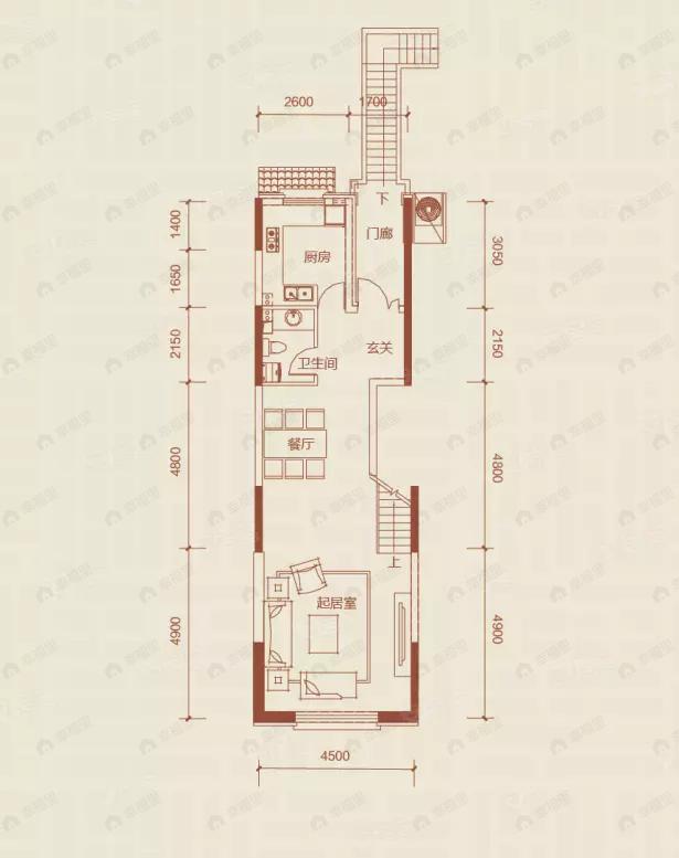 建面151平户型图