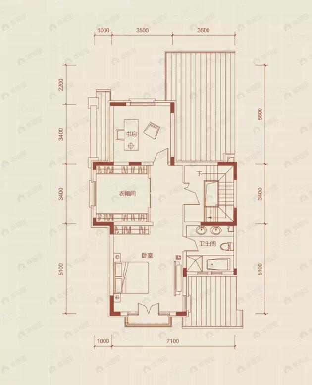 建面252平户型图