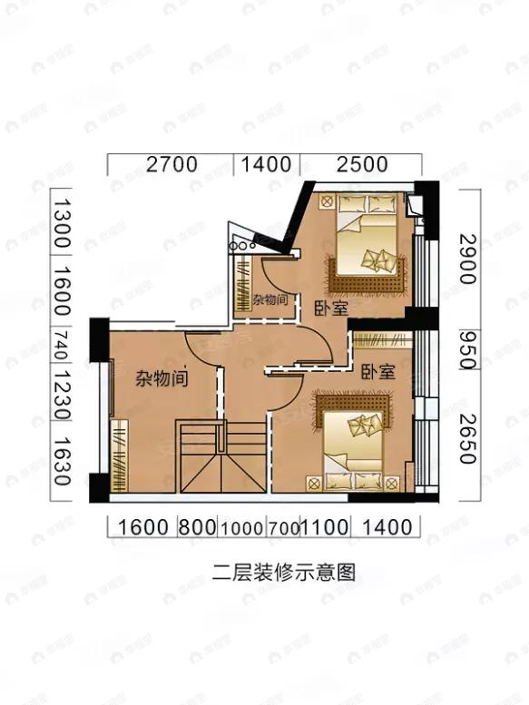 58品牌公寓馆·金色城市3室1厅1卫户型图
