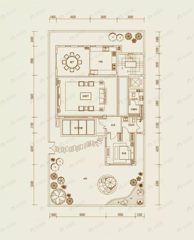 建面620平户型图