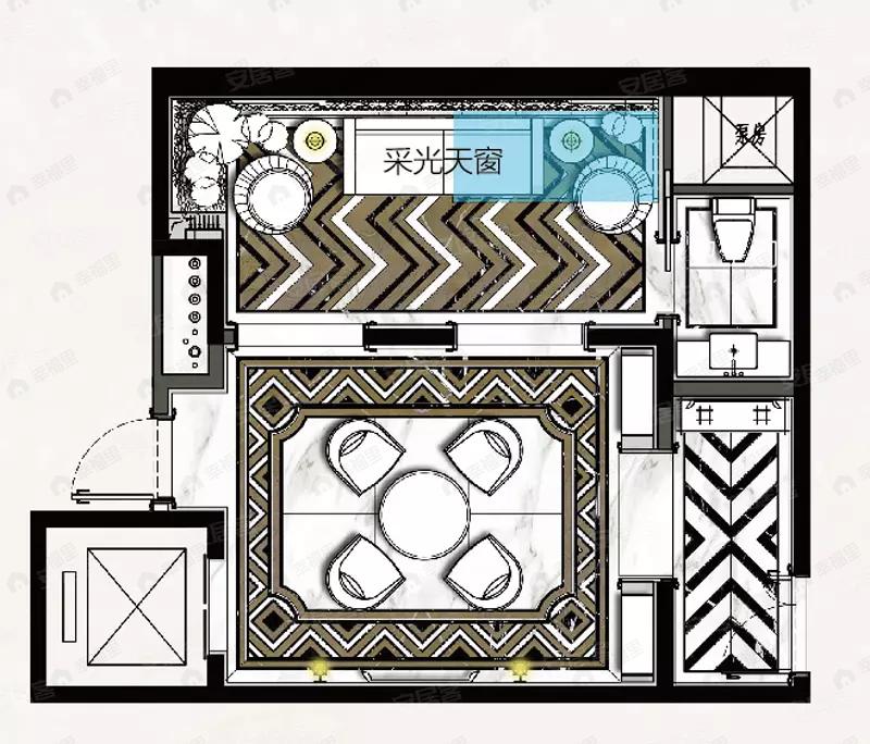建面219平户型图