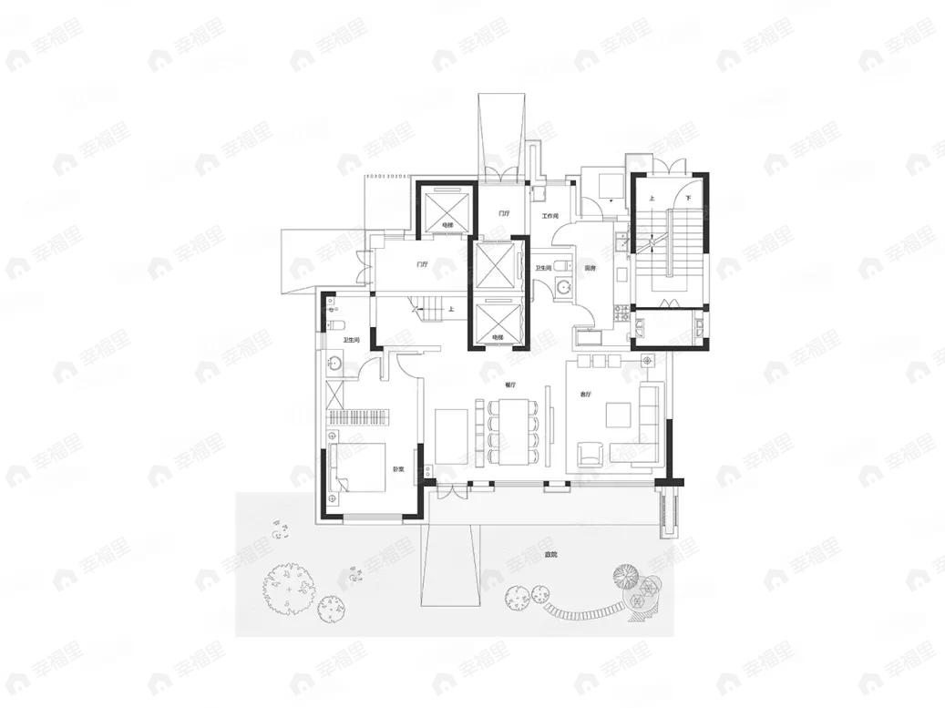 建面231平户型图