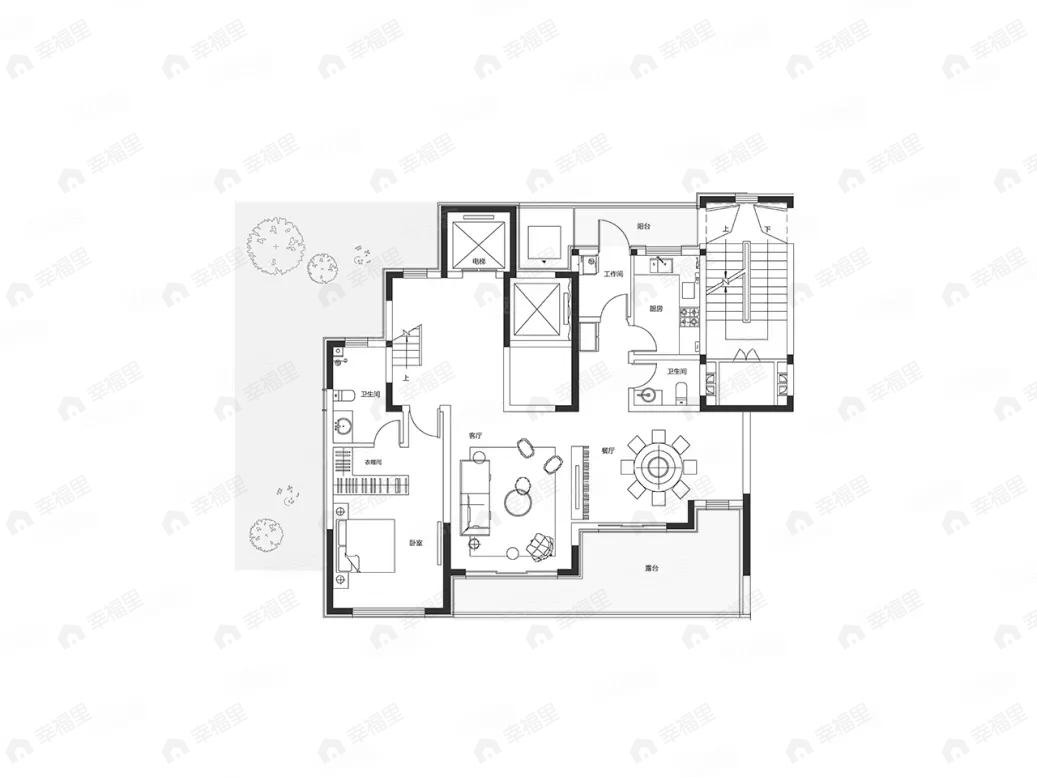 建面256平户型图