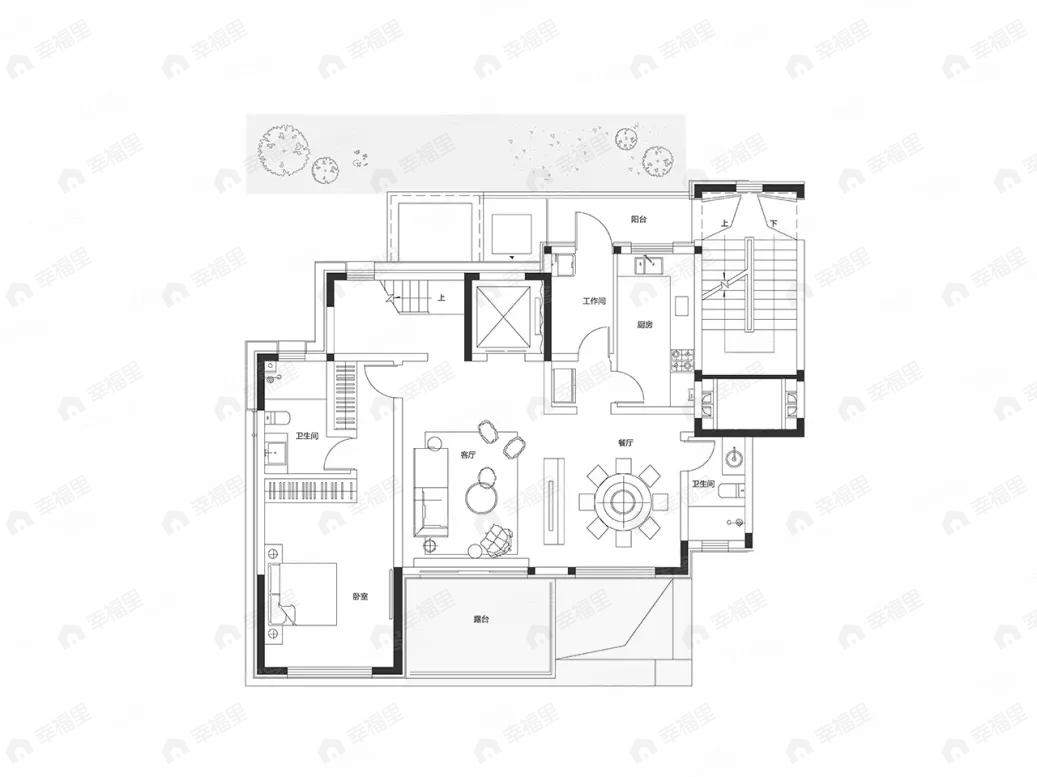 建面258平户型图