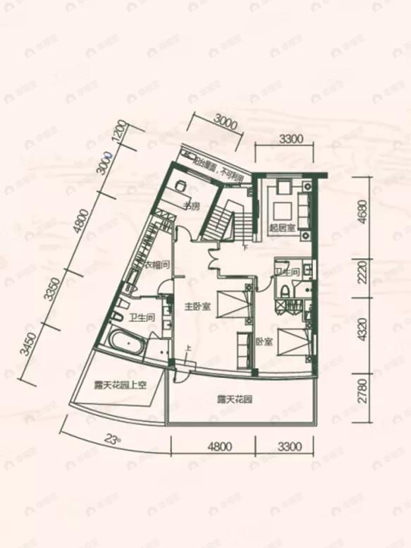 5室3厅3卫建面326平户型图
