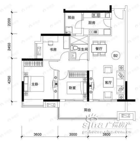 建面98平户型图