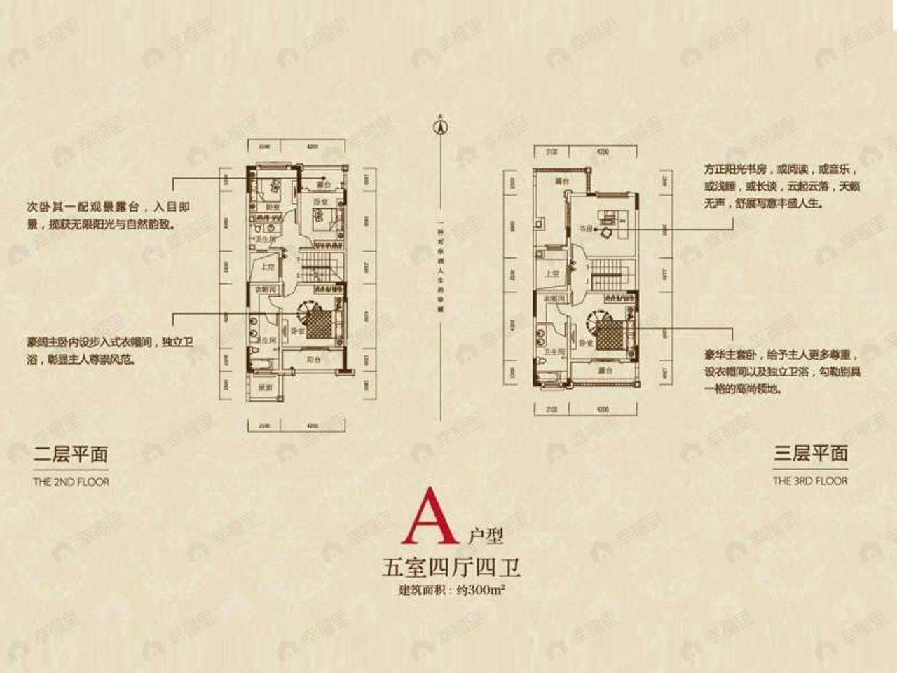 5室4厅4卫建面300平户型图