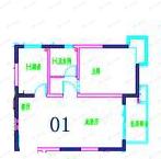 1室1厅1卫建面55平undefined户型图