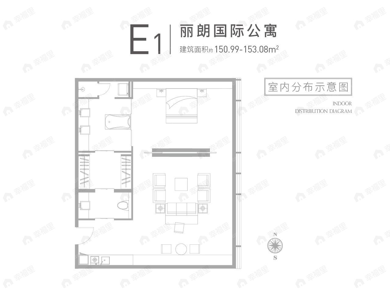 长春复华未来世界1室1厅1卫户型图