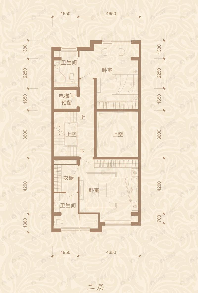 4室3厅4卫建面327平户型图
