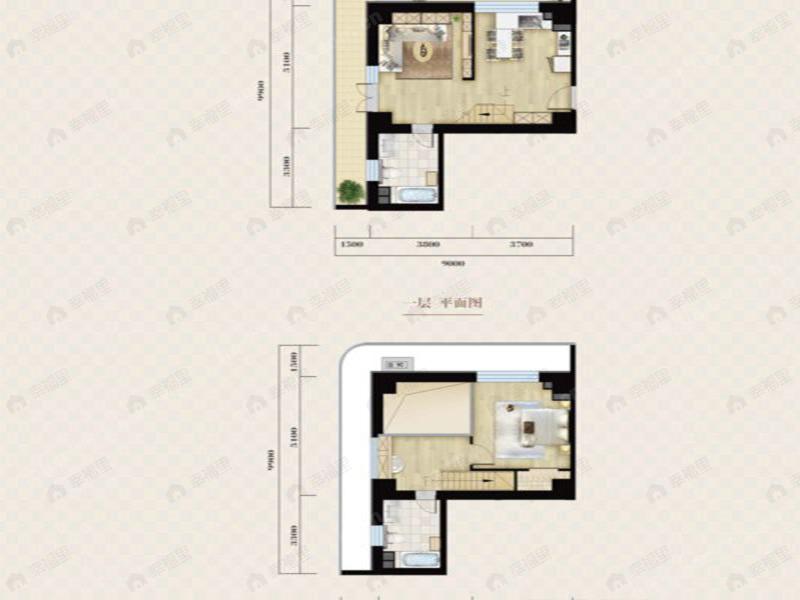 2室2厅1卫建面80平undefined户型图