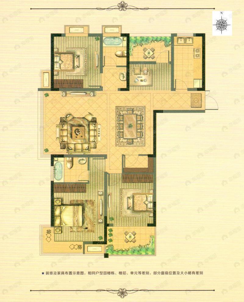 4室2厅2卫建面137平undefined户型图