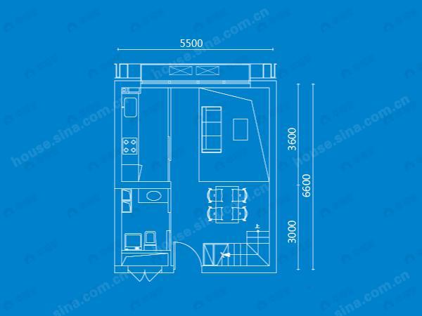 1室1厅2卫建面100平undefined户型图