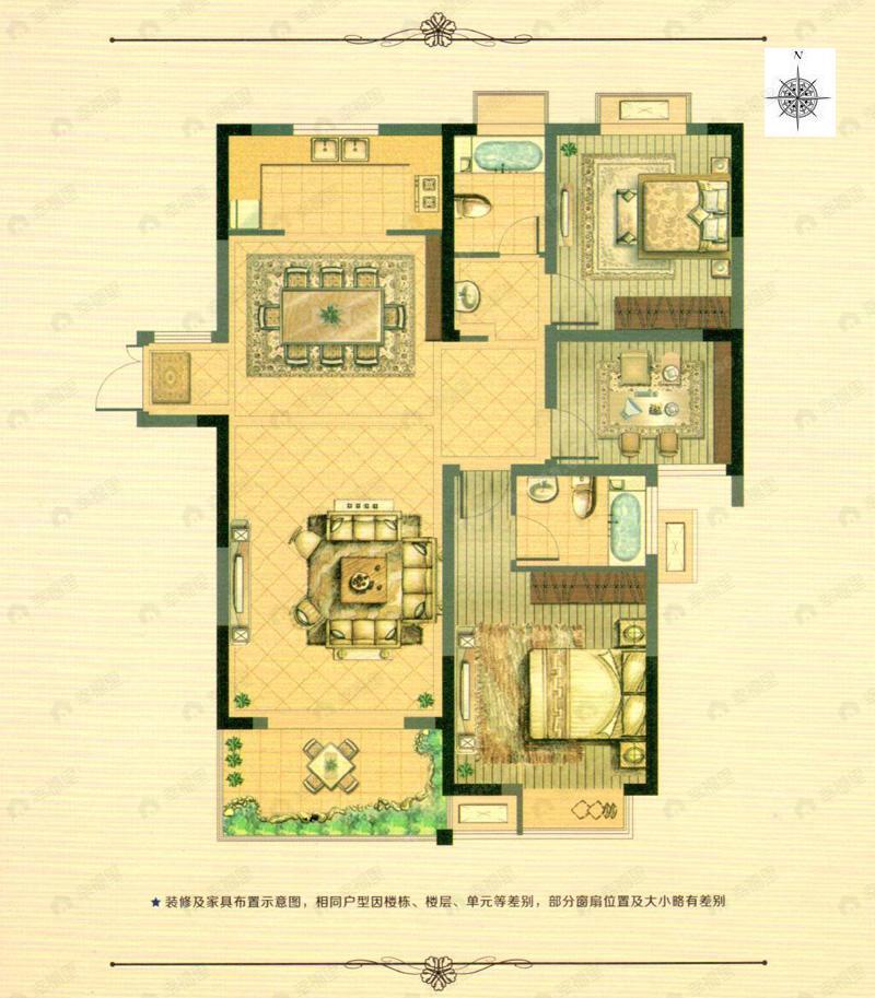 3室2厅2卫建面120平undefined户型图