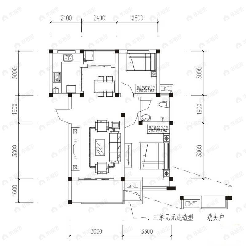 建面84平户型图