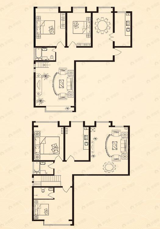 4室3厅2卫建面260平undefined户型图