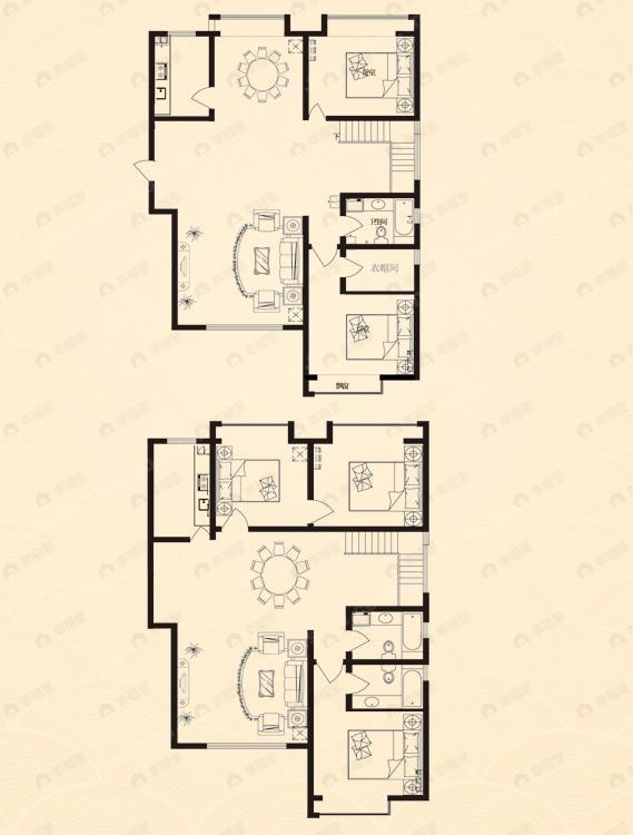 3室2厅2卫建面140平undefined户型图
