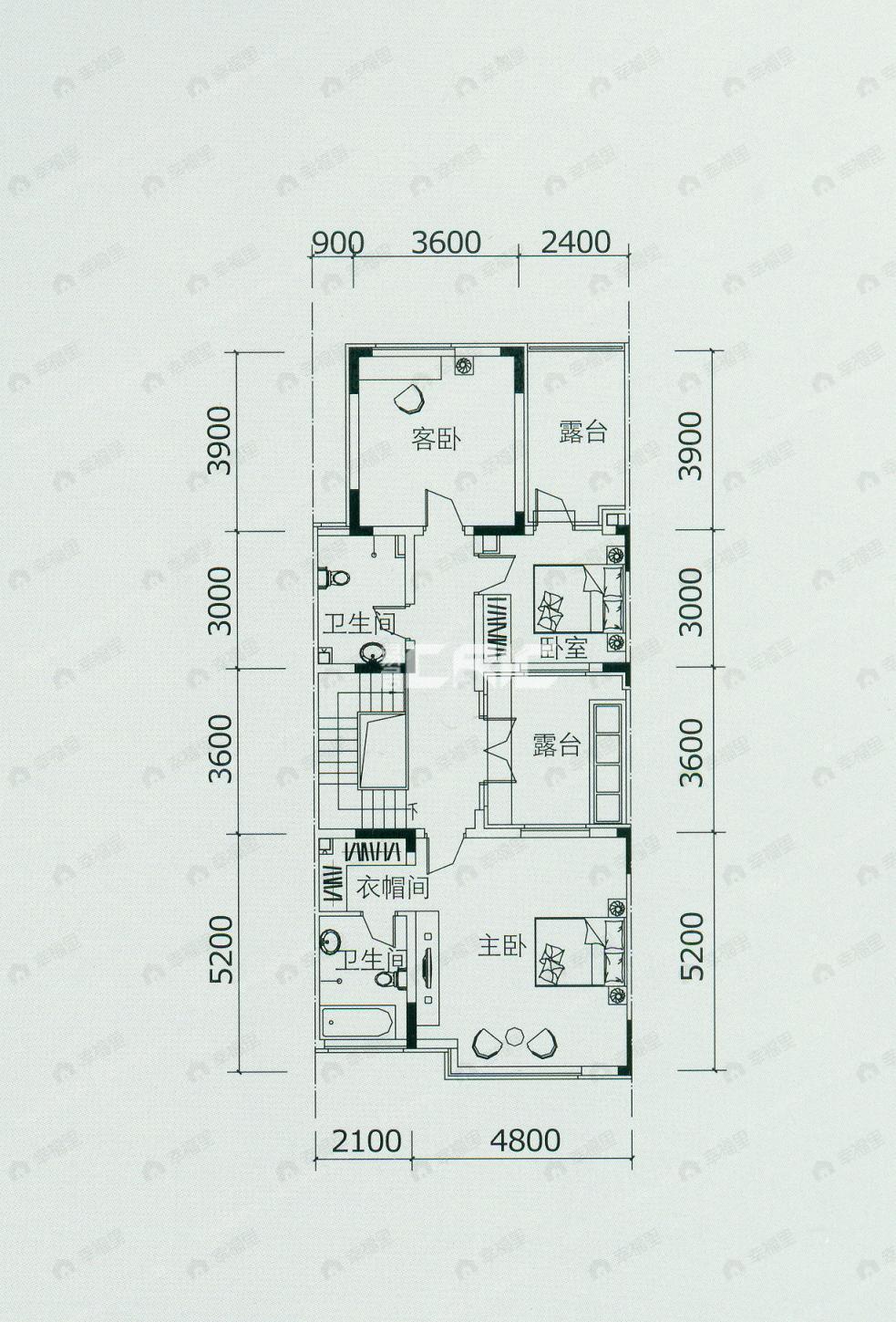 建面184平户型图