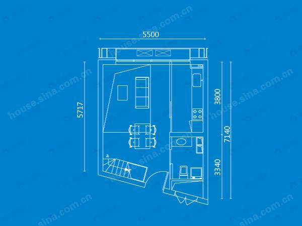 1室1厅2卫建面100平undefined户型图