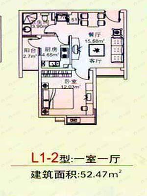 建面52平户型图