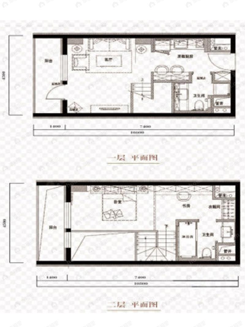 1室1厅1卫建面59平undefined户型图