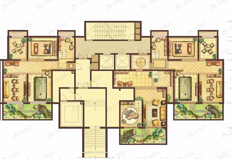 建面100平户型图