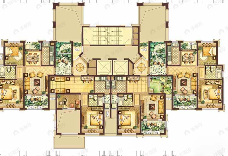 建面100平户型图