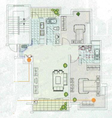 建面100平undefined户型图