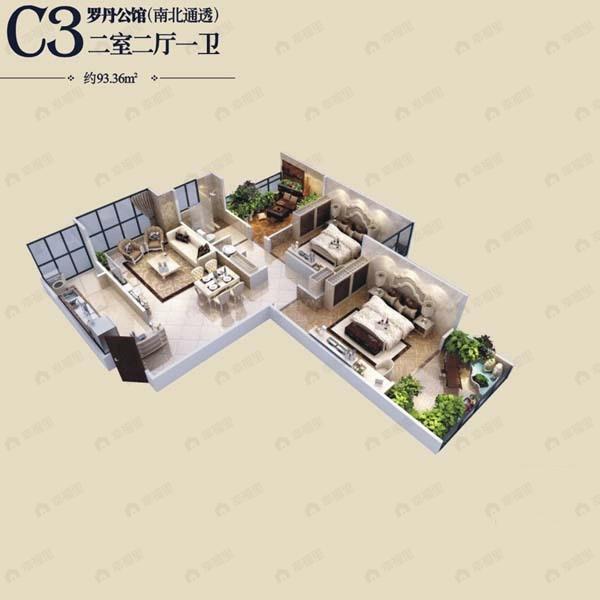 建面100平户型图