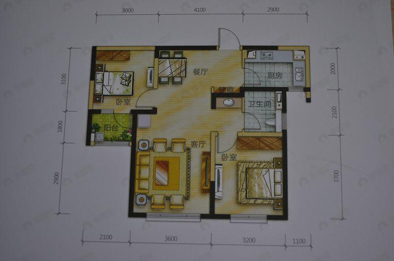 建面77平户型图