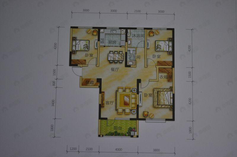 建面119平户型图