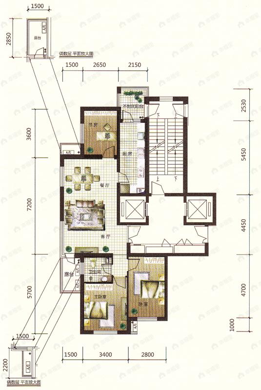 建面100平undefined户型图