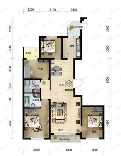 建面145平undefined户型图
