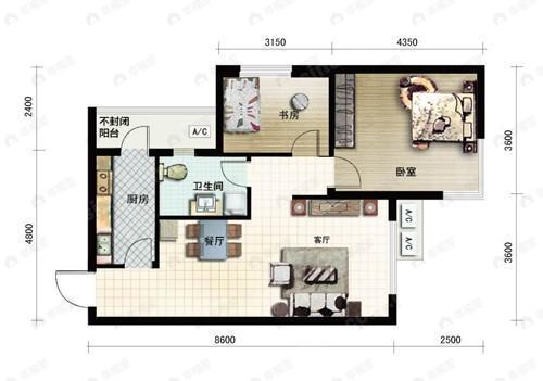 建面77平undefined户型图