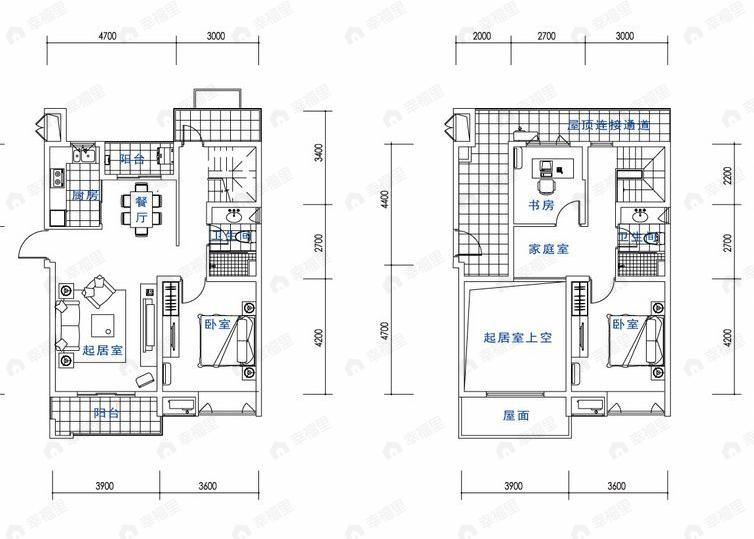 3室2厅2卫建面100平undefined户型图