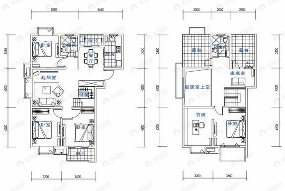5室2厅2卫建面100平undefined户型图