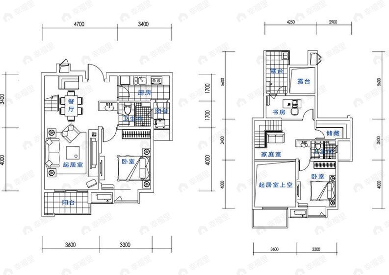 5室2厅2卫建面100平undefined户型图